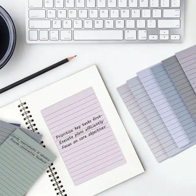 Alt view image 2 of 7 - 12 Pack Lined Sticky Notes in Retro Colors,Sticky Note Pads 4x6 in,Sticky Notes with Lines, Self-Stick Note Pads, Large Rectangular Post it Notes for Office, Home, School, Meeting,30 Sheets/Pad