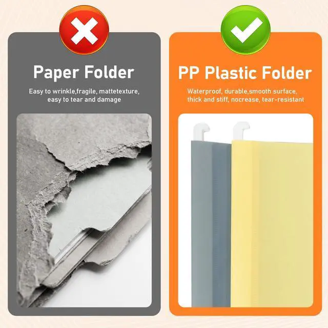 Alt view image 2 of 7 - 10 Pack Hanging File Folders, Letter Size (8.5"x11")