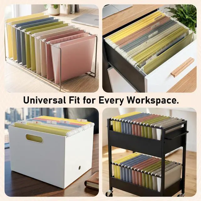 Alt view image 6 of 7 - 10 Pack Hanging File Folders, Letter Size (8.5"x11")