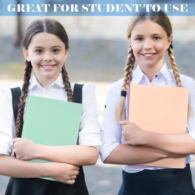 Alt view image 4 of 6 - 3 Pcs Tri Fold Folders with 3 Pockets 8.5 x 11 Inch Letter Size Plastic Tri Fold 3 Pocket Folders for School Office College Home Supplies(Pastel)