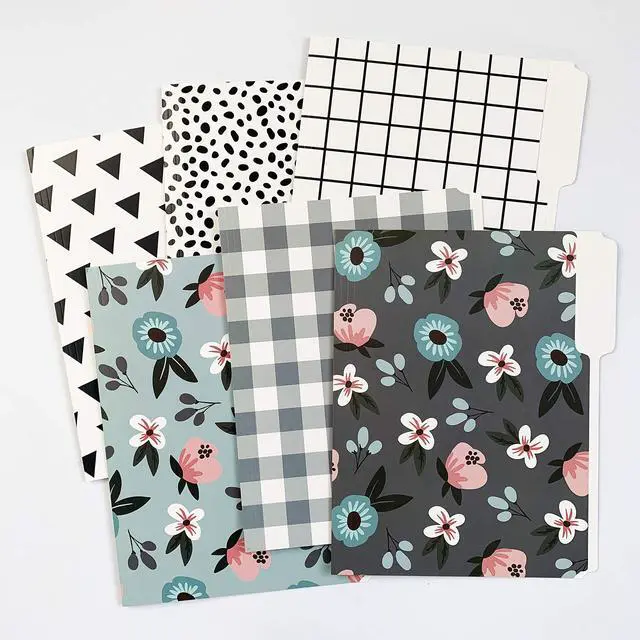 Alt view image 5 of 7 - Cute Decorative File Folders,12 Pack 3-Tab Letter Size, Boho Manila