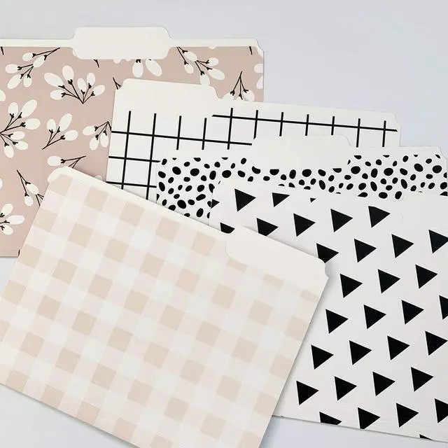 Alt view image 7 of 7 - Cute Decorative File Folders,12 Pack 3-Tab Letter Size, Boho Manila