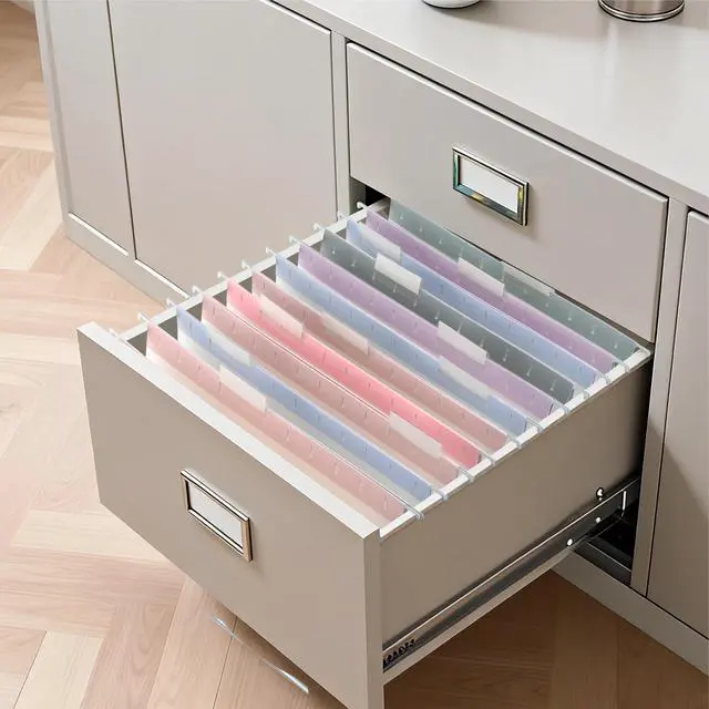 Alt view image 4 of 7 - Hanging File Folders Letter Size, 30-Pack Hanging File Folder with 1/5-Cut Tabs, Pastel File Folders Hanging Organizers for Filing Cabinet, Bulky Files & Medical Charts