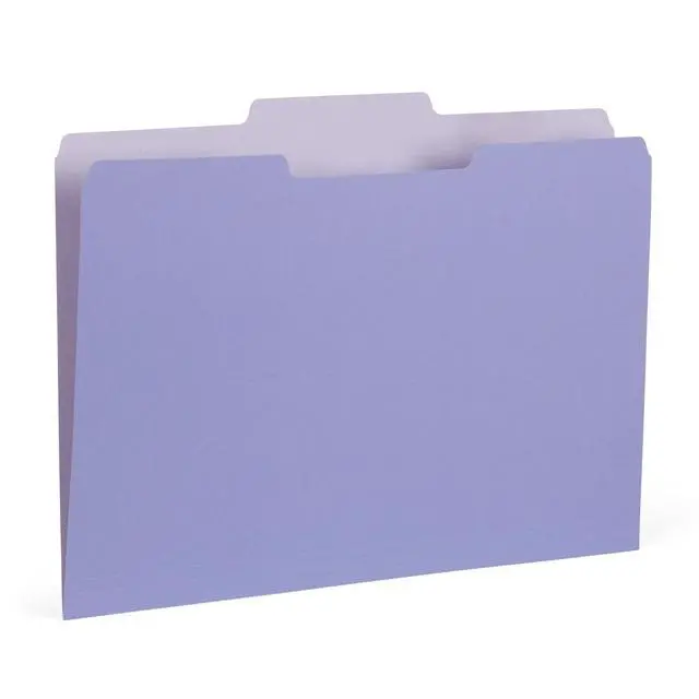 Alt view image 6 of 7 - 100 File Folders, Letter Size, Two-Tone Gem Tones