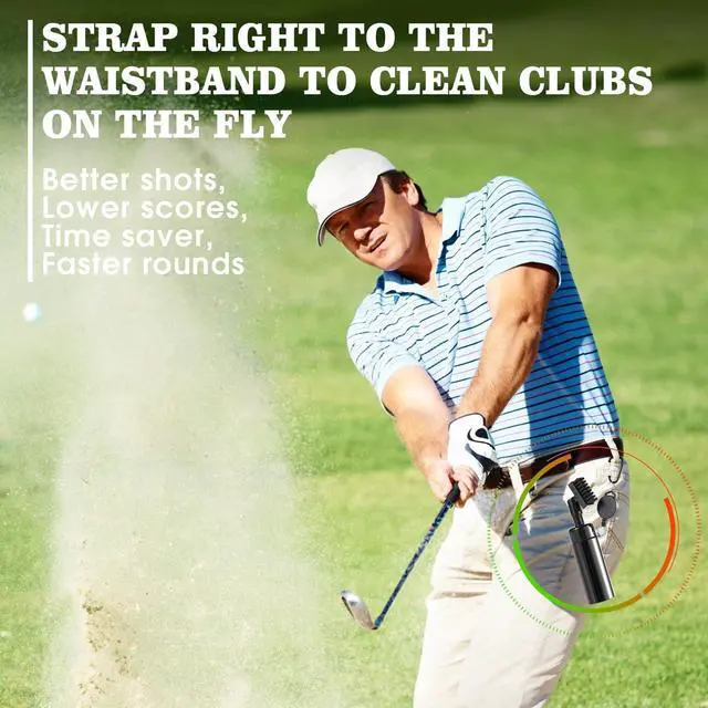 Alt view image 4 of 7 - Pro Golf Club Cleaner Brush with Golf Groove Sharpener Tool Suitable for U & V-Grooves 8 Inches Golf Water Brush with Retractable Clip Hold 5oz of Water Perfect Golf Accessories for Men/Women