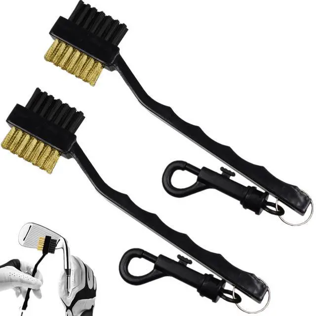Main image of 2 Pack Golf Club Brush Groove Cleaner Portable Golf Cleaning Tool