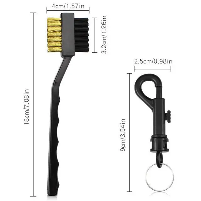 Alt view image 2 of 7 - 2 Pack Golf Club Brush Groove Cleaner Portable Golf Cleaning Tool