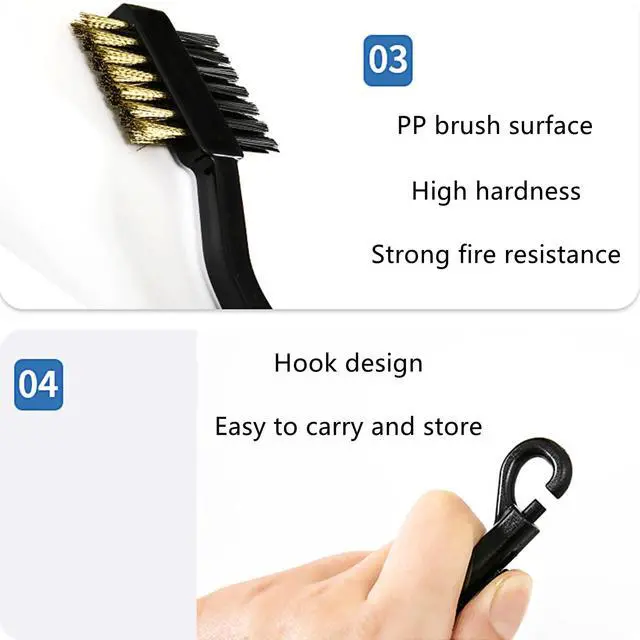 Alt view image 4 of 7 - 2 Pack Golf Club Brush Groove Cleaner Portable Golf Cleaning Tool