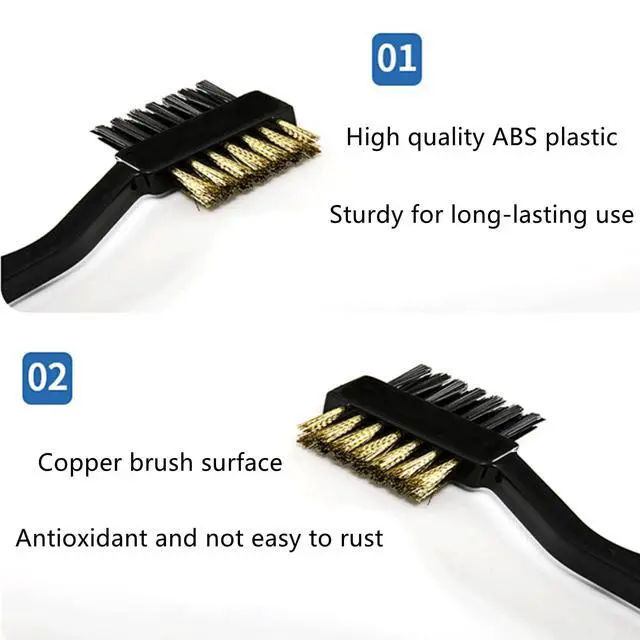 Alt view image 3 of 7 - 2 Pack Golf Club Brush Groove Cleaner Portable Golf Cleaning Tool