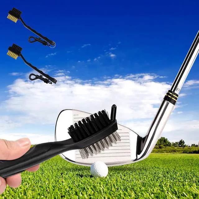 Alt view image 7 of 7 - 2 Pack Golf Club Brush Groove Cleaner Portable Golf Cleaning Tool