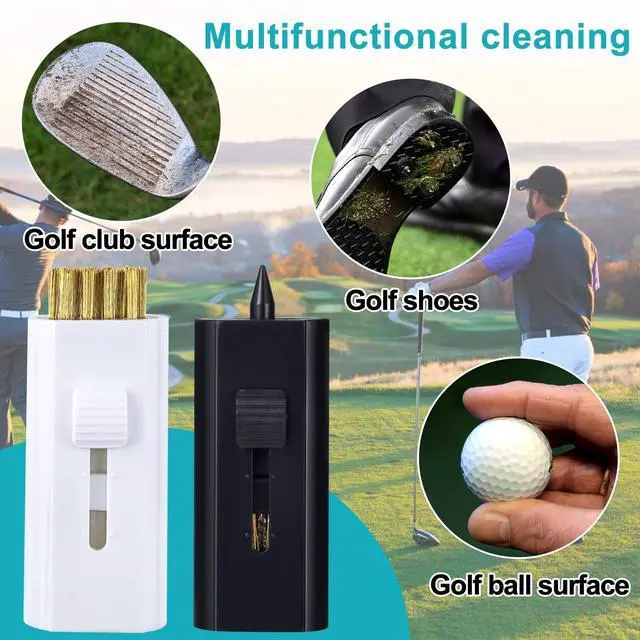 Alt view image 4 of 7 - 4 Pcs Double Side Golf Club Brush, Retractable Golf Brush