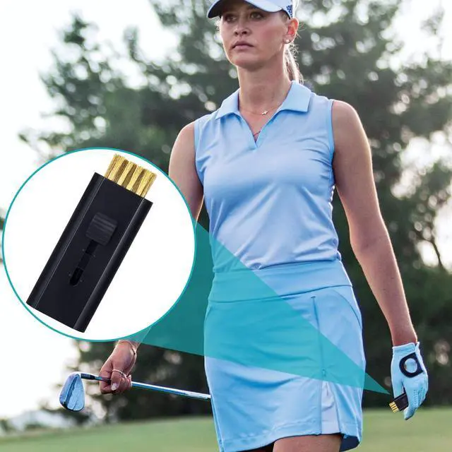 Alt view image 6 of 7 - 4 Pcs Double Side Golf Club Brush, Retractable Golf Brush