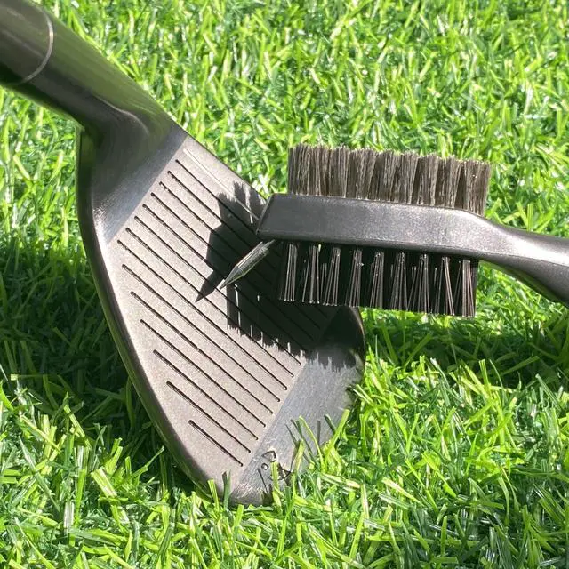 Alt view image 4 of 6 - 2 Pack Golf Club Brush and Club Groove Cleaning Brush Nylon Steel Wire Double-Sided Golf Cleaning Brush, This is a Must-Have Golf Accessory for Golf Enthusiasts (Red + Black)