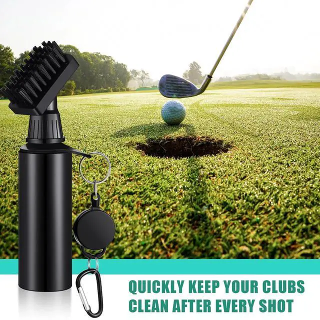 Alt view image 7 of 7 - 1 Pack Golf Clubs Cleaning Water Brush, Retractable Aluminum Climbing Hook Golf Club Groove Cleaner, Nylon Brush Head and Squeeze Water Bottle Holds 4 Ounces