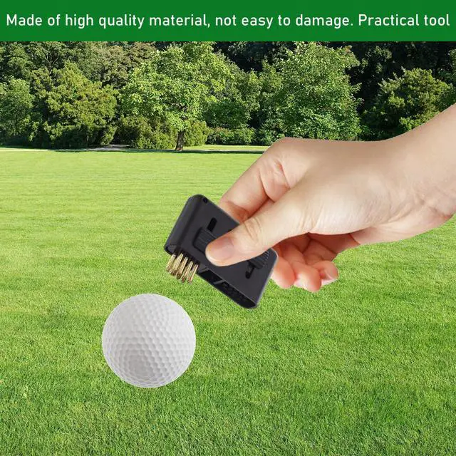 Alt view image 4 of 6 - Golf Club Brush Cleaner Set, 3-in-1 Portable Groove Cleaning Tool, Pack of 3, Black