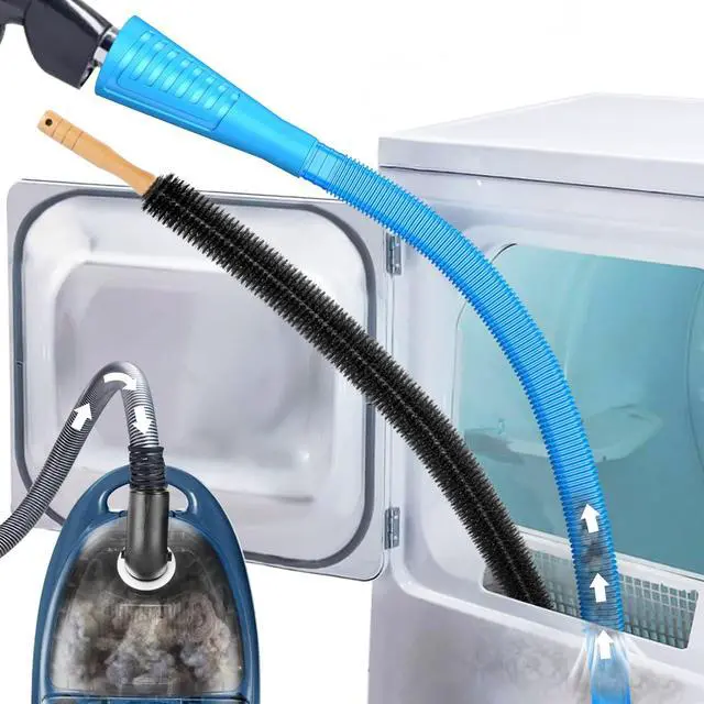 Main image of 2 Pieces Dryer Vent Cleaner Kit, Dryer Lint Vacuum Attachment with Dryer Lint Remover Brush for Power Washer and Dryer Vent Vacuum Hose Cleaner Replacement Parts, Blue