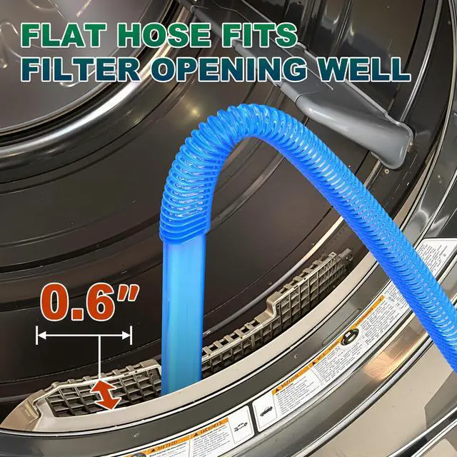 Alt view image 5 of 7 - 2 Pieces Dryer Vent Cleaner Kit, Dryer Lint Vacuum Attachment with Dryer Lint Remover Brush for Power Washer and Dryer Vent Vacuum Hose Cleaner Replacement Parts, Blue