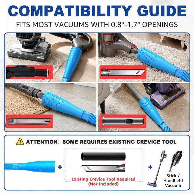 Alt view image 3 of 7 - Dryer Vent Cleaner Kit with Vacuum Hose Attachment & Lint Brush