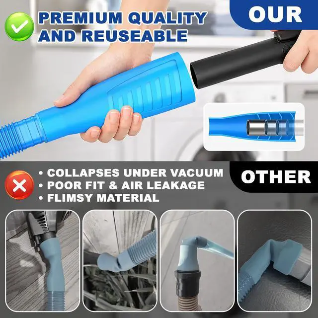 Alt view image 2 of 7 - Dryer Vent Cleaner Kit with Vacuum Hose Attachment & Lint Brush