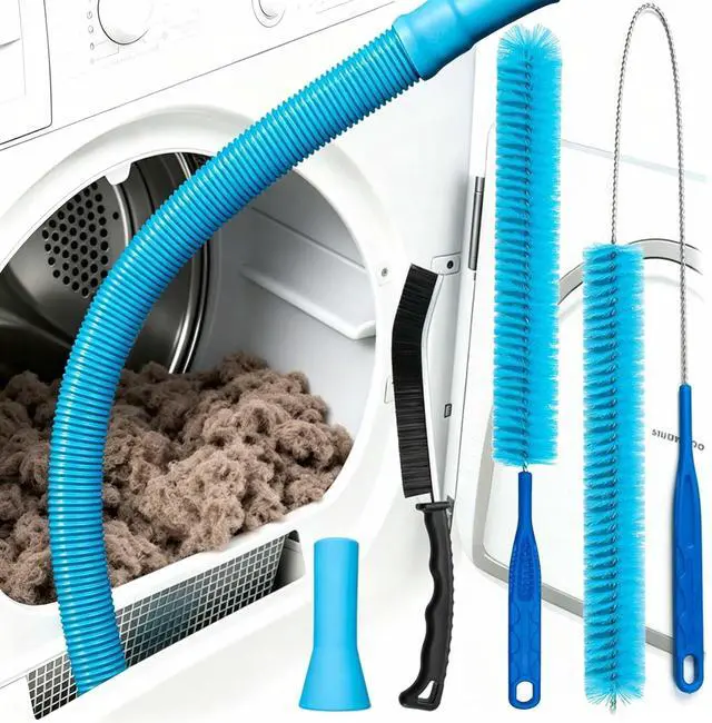 Main image of 4 Pieces Dryer Vent Cleaner Kit with Dryer Vacuum Hose Attachment