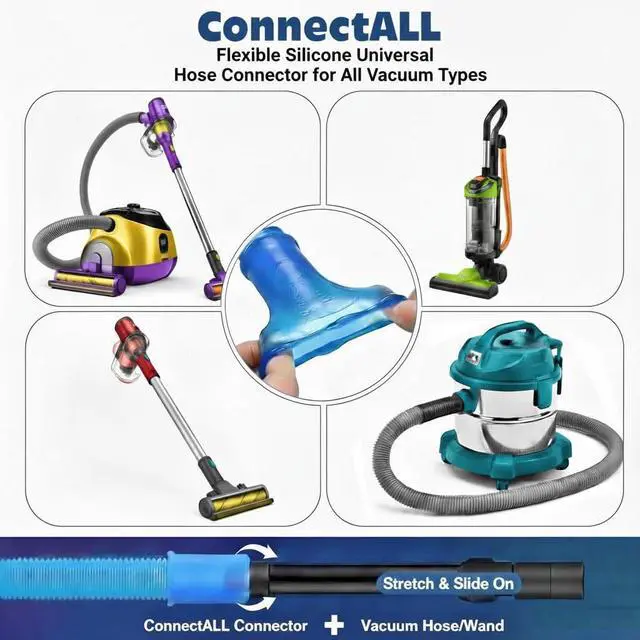 Alt view image 3 of 7 - Clothes Dryer Vent Cleaner Kit with Vacuum Hose Attachment Brush, Lint Remover, Dryer Vent Vacuum Hose