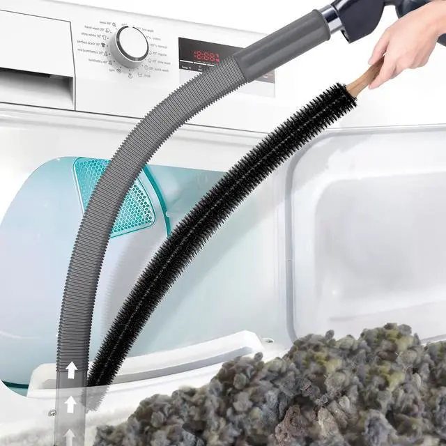 Main image of 2Pcs Dryer Vent Cleaner Kit Universal Vacuum Hose Attachment & Brush