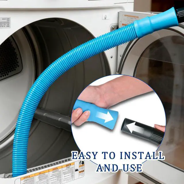 Alt view image 3 of 6 - Dryer Vent Cleaner Kit with Dryer Vacuum Hose Attachment, 4-in-1 Multi-Lint Remover Brush, Suitable for Most Vacuum Cleaners for Efficient, Safe, and Thorough Dryer Lint Cleaner Tools (Blue)