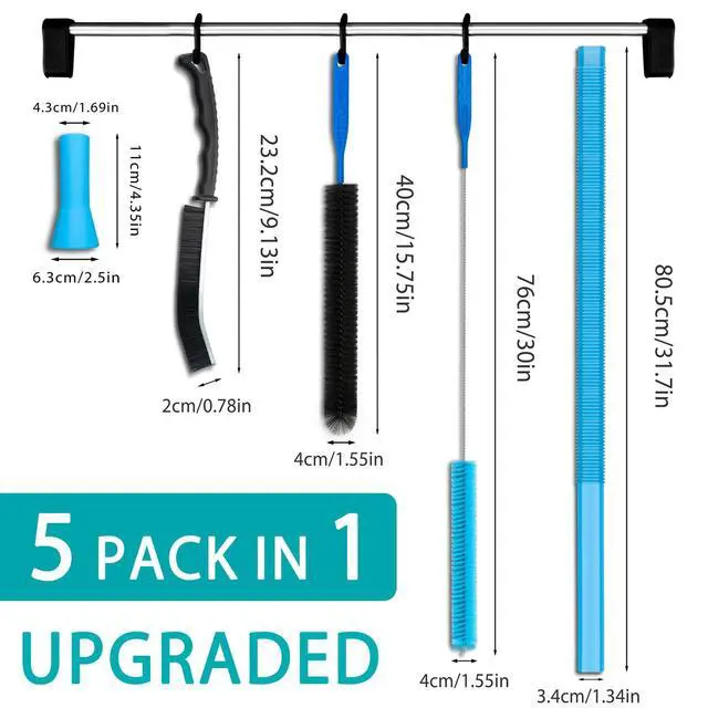 Alt view image 2 of 6 - Dryer Vent Cleaner Kit,Vacuum Hose&Brush for Lint Trap Duct Cleaning,Black