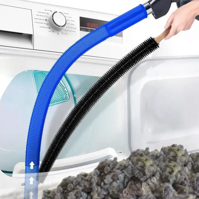 Main image of 2Pcs Dryer Vent Cleaner Kit Universal Vacuum Hose Attachment & Brush