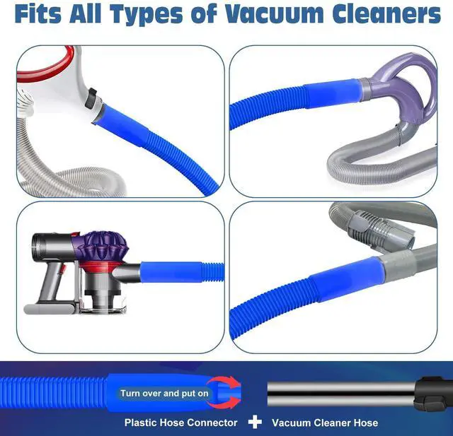 Alt view image 4 of 7 - 2Pcs Dryer Vent Cleaner Kit Universal Vacuum Hose Attachment & Brush