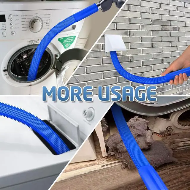 Alt view image 5 of 7 - 2Pcs Dryer Vent Cleaner Kit Universal Vacuum Hose Attachment & Brush