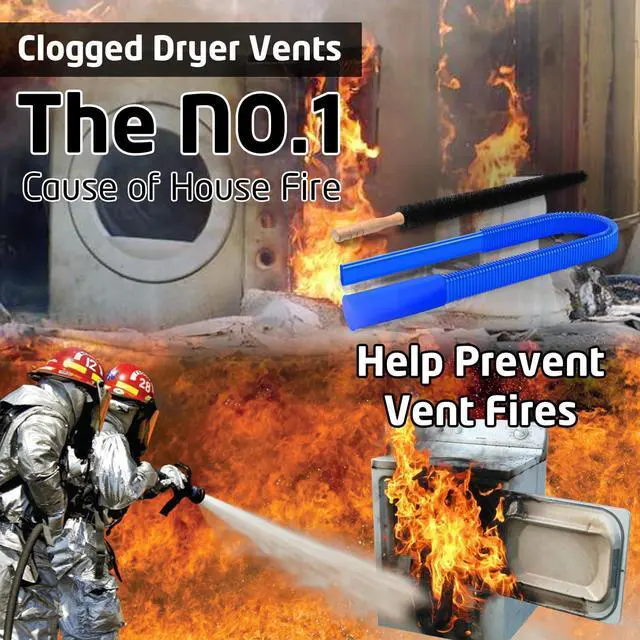 Alt view image 7 of 7 - 2Pcs Dryer Vent Cleaner Kit Universal Vacuum Hose Attachment & Brush