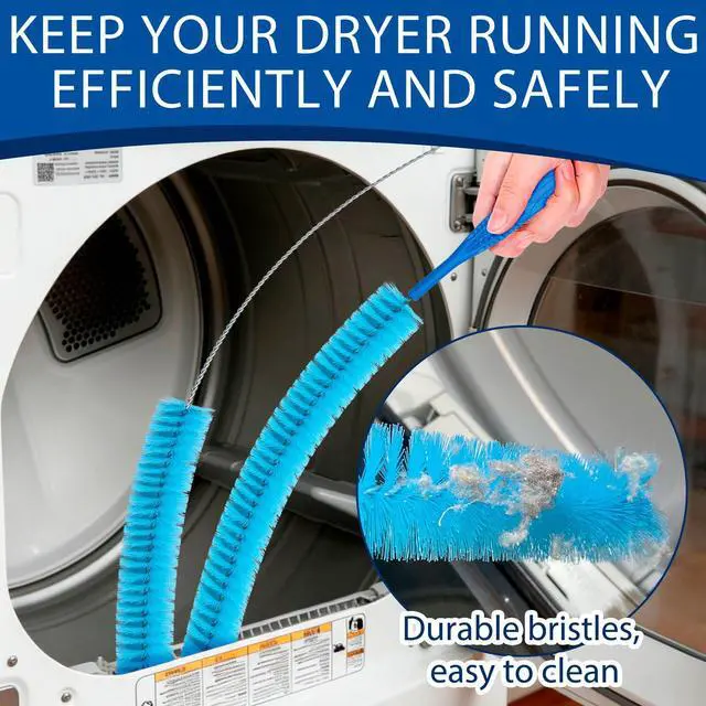 Alt view image 5 of 6 - 4 Pack Dryer Vent Cleaner Kit,Dryer Lint Vacuum Attachment,Flexible Hose & Brush Set for Dryer Vent Cleaning, Universal Shop Vac Accessories, Lint Trap Cleaner & Home Cleaning Tools
