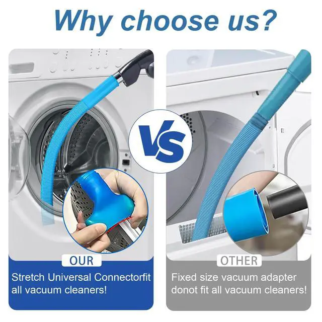 Alt view image 5 of 7 - Upgraded Dryer Lint Vent Cleaner Kit: Flexible Vacuum Hose Attachment for Lint Removal |Universal Vacuums Deep Cleaning Brush for Clogged Ducts