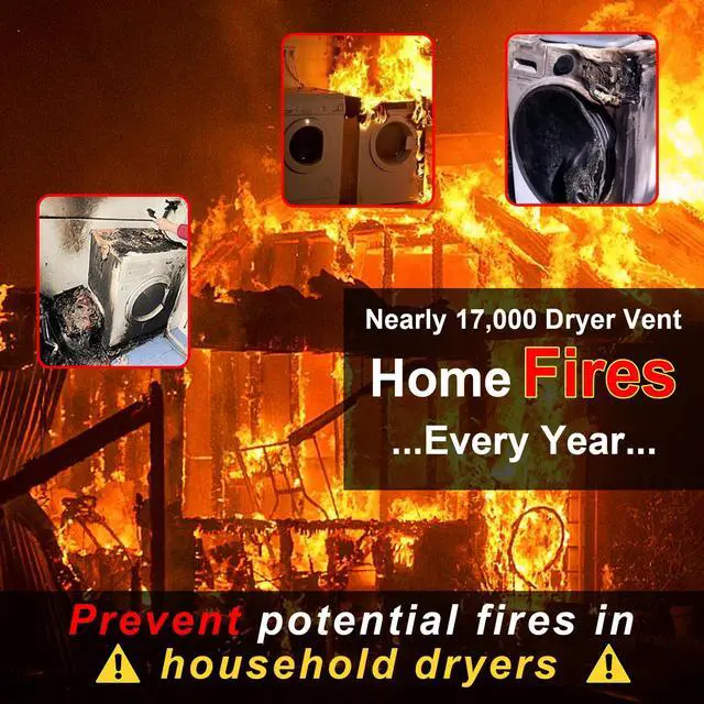 Alt view image 7 of 7 - Upgraded Dryer Lint Vent Cleaner Kit: Flexible Vacuum Hose Attachment for Lint Removal |Universal Vacuums Deep Cleaning Brush for Clogged Ducts