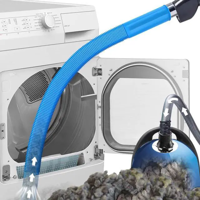 Main image of Dryer Vent Cleaner Kit, Flexible Dryer Lint Vacuum Attachment Compatible with Most Vacuum Cleaner, Blue