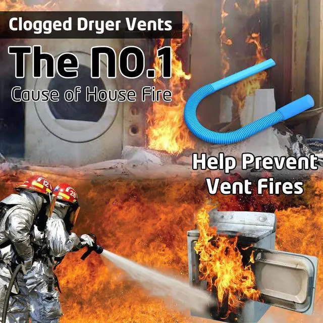 Alt view image 7 of 7 - Dryer Vent Cleaner Kit, Flexible Dryer Lint Vacuum Attachment Compatible with Most Vacuum Cleaner, Blue
