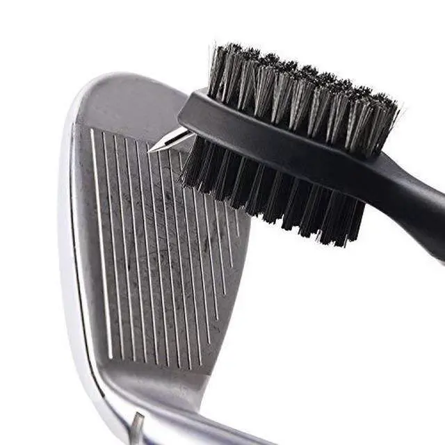 Alt view image 4 of 7 - Pack of 2 Golf Club Brush Groove Cleaner with Retractable Zip-line and Aluminum Carabiner Cleaning Tools