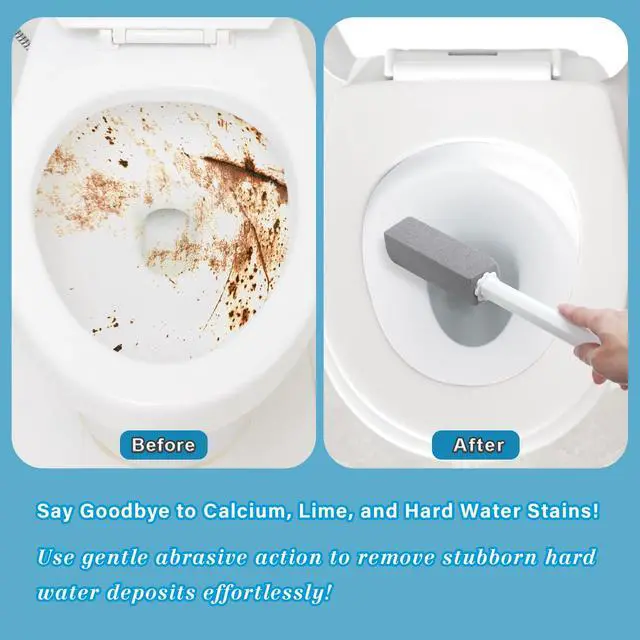 Alt view image 4 of 7 - 3 Packs Pumice Cleaning Stone with Extra Long Handle, Pumice Stone for Toilet Bowl Clean for Cleaning Toilets, Bathtubs, Grills, Swimming Pools, Sinks