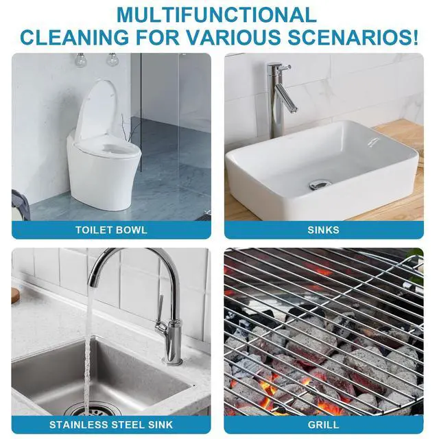 Alt view image 7 of 7 - 3 Packs Pumice Cleaning Stone with Extra Long Handle, Pumice Stone for Toilet Bowl Clean for Cleaning Toilets, Bathtubs, Grills, Swimming Pools, Sinks