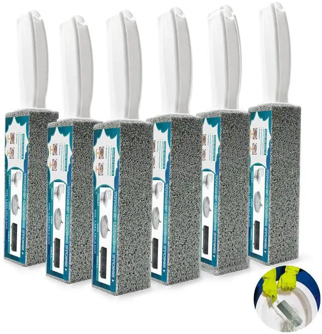 Main image of Pumice Stone for Toilet Bowl Cleaning with Handle Household Cleaning 6 Pack