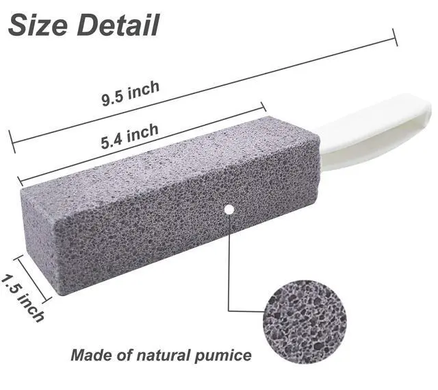 Alt view image 2 of 6 - Pumice Stone for Toilet Bowl Cleaning with Handle Household Cleaning 6 Pack