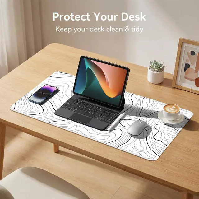Alt view image 6 of 7 - Large Gaming Mouse Pad Extended Desk Mat with Non Slip Stitched Edge