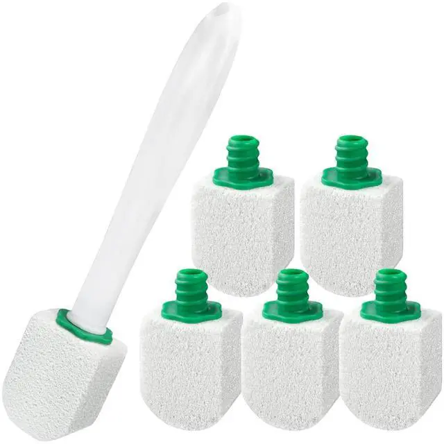 Main image of 6 Pack Pumice Stone with Handle, Toilet Bowl Pumice Stone for Cleaning, Hard Water Toilet Ring Remover, 1 Handle + 6 Pumice Stones for Cleaning Toilets, Bathtubs, Grills, Kitchen Sink