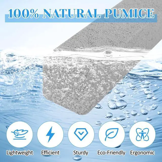 Alt view image 3 of 7 - 4 Pack Toilet Pumice Stone with Handle,Pumice Stone Toilet Bowl Cleaner