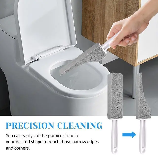 Alt view image 4 of 7 - 4 Pack Toilet Pumice Stone with Handle,Pumice Stone Toilet Bowl Cleaner