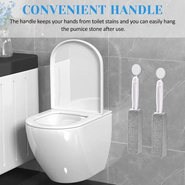 Alt view image 5 of 7 - 4 Pack Toilet Pumice Stone with Handle,Pumice Stone Toilet Bowl Cleaner