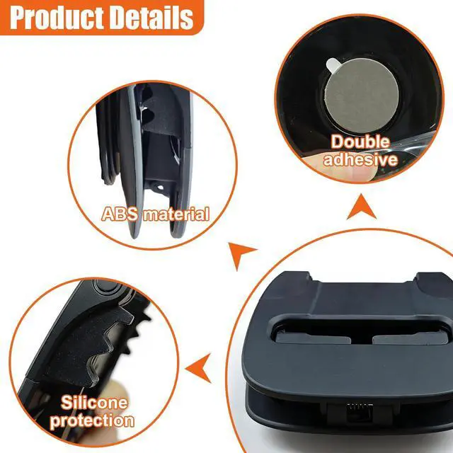 Alt view image 3 of 6 - Cell Phone Holder for Car, 360° Rotatable Anti-Slip Auto Dash Phone Mount for Horizontal & Vertical Viewing, Universal Washable Vehicle GPS Holder for Most Smartphones Devices (Black)