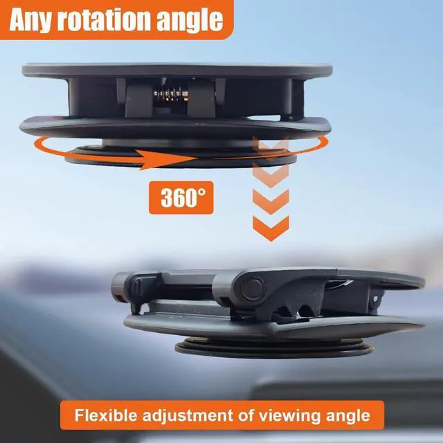 Alt view image 4 of 6 - Cell Phone Holder for Car, 360° Rotatable Anti-Slip Auto Dash Phone Mount for Horizontal & Vertical Viewing, Universal Washable Vehicle GPS Holder for Most Smartphones Devices (Black)