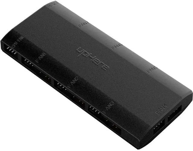 Main image of 7-Port 4PIN SATA PWM 5V 3PIN ADDRESSABLE RGB Fan Hub/Splitter for 4-Pin & 3-Pin Case Fans in Black-P7PRGB
